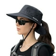 thumbnail image 1 of Fgnfyis Upf Adjustable Sun Hats for Women and Men Outdoor Camping Sports Lightweight Wide Brim Summer Hat with Ponytail Hole Black, 1 of 5