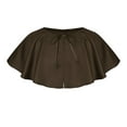 thumbnail image 1 of Fgnfyis Versatile Knit Tie Shawl Wrap Elegant Capelet For Themed Parties And Events Coffee One Size, 1 of 4