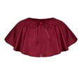 thumbnail image 1 of Fgnfyis Versatile Knit Tie Shawl Wrap Elegant Capelet For Themed Parties And Events Red One Size, 1 of 4