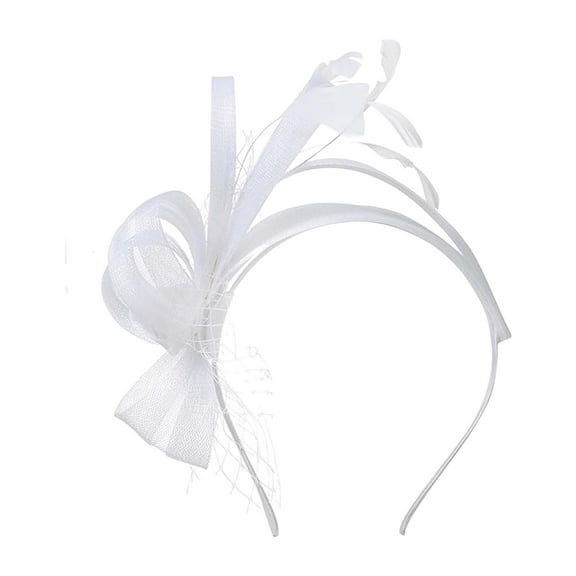 Fgnfyis Versatile Knot Headband for Commute - Elegant Bridal and Feather Hair Accessory White One Size