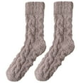 thumbnail image 1 of Fgnfyis Warm Thermal Stockings For Men Women Indoor Home Comfort Soft Long Sleeping Socks Cold Weather Brown One Size, 1 of 4