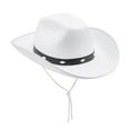 thumbnail image 1 of Fgnfyis Western Style Studded Cowboy Hat with Adjustable Strap Curved Brim for Fashion Outdoor Festivals Cowboy Hats for Women White, 1 of 2