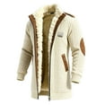 thumbnail image 1 of Fgnfyis Winter Coats for Men Knit Jacquard Anorak Coat with for Warmth and Comfort in Mid Length Design Mens Jacket White_001 S, 1 of 3