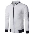thumbnail image 1 of Fgnfyis Winter Coats for Men Small Square Zipper Cardigan Stand Collar Casual Loose Business Jacket Mens Jackets White XL, 1 of 5