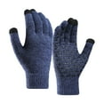 thumbnail image 1 of Fgnfyis Winter Gloves for Men Women Upgraded Knit Soft Thermal Elastic Touchscreen Anti Color Block Warm Mittens Blue, 1 of 3