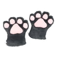 thumbnail image 1 of Fgnfyis 1PC Winter Gloves for Women Women Winter Cat Fingerless Cosplay Performance Convertible Mittens Plush Warm Dark Gray, 1 of 3