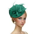 thumbnail image 1 of Fgnfyis Winter Hats for Women Fascinators Hats for Women Tea Party Attire Headband Hat with Feathers Green, 1 of 2