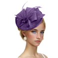 thumbnail image 1 of Fgnfyis Winter Hats for Women Fascinators Hats for Women Tea Party Attire Headband Hat with Feathers Purple, 1 of 2