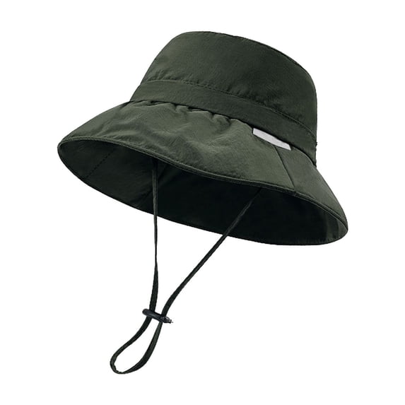 Fgnfyis Winter Hats for Women Outdoor Bucket Hat Sun Breathable Foldable Windproof Water for Hiking Camping Army Green