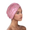 thumbnail image 1 of Fgnfyis Winter Hats for Women Turban Cap with Embroidery and Rhinestones Casual Head Covering Hat Pink, 1 of 2