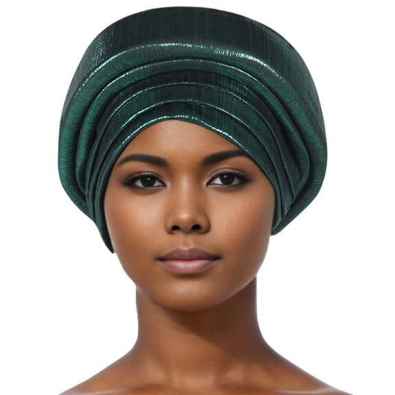 Fgnfyis Winter Hats for Women Women's Ethnic Solid Color Glitter Headscarf Cap Green