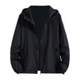 thumbnail image 1 of Fgnfyis Winter Jackets for Men Casual Pure Color Reflective Zipper Hoodie Outdoor Windbreaker Sport Coat Coats for Men Black L, 1 of 4