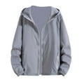 thumbnail image 1 of Fgnfyis Winter Jackets for Men Casual Pure Color Reflective Zipper Hoodie Outdoor Windbreaker Sport Coat Coats for Men Grey XL, 1 of 4