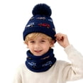 thumbnail image 1 of Fgnfyis Winter Kids Scarf Lined Neck Warmer Knitted Cap Beanie Hats for Kids Baby Car Print Set, 1 of 5