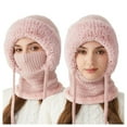 thumbnail image 1 of Fgnfyis Winter Knitted Hat Windproof Thermal Ear Cap for Cold Weather Cycling Outdoor Activities Pink One Size, 1 of 3