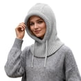 thumbnail image 1 of Fgnfyis Winter Thermal Knitted Hat with Face Scarf for Outdoor Sports Cold Weather Windproof Ear Cap Unisex Hats for Women Grey, 1 of 5