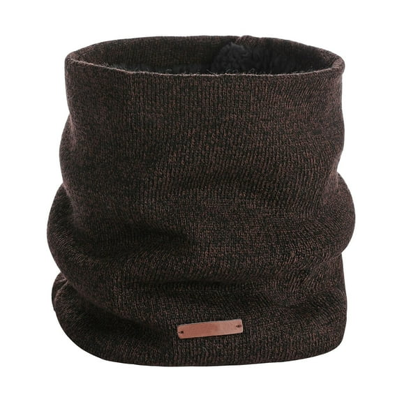 Fgnfyis Winter Warm Double Layer Neck Gaiter Unisex Knitted Snood For Cold Weather Coffee One Size