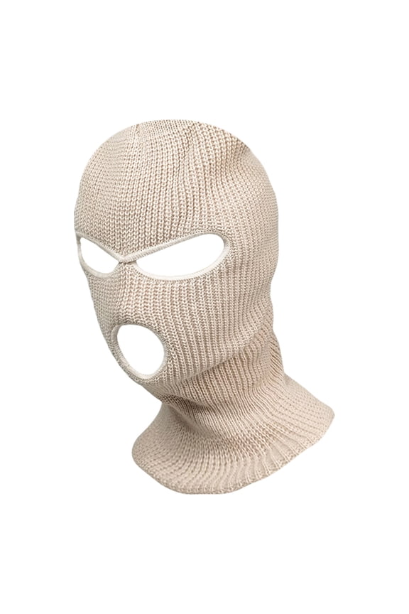 Winter Warm Headgear for Men and Women Outdoor Cycling Skiing Three Hole Open Eye Knitted Winter Hats for Women WH1
