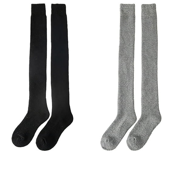 Fgnfyis Winter Wool Stockings Over The Knee Thickened Thermal Women's Woolen Coil High Socks For Cold Weather E One Size