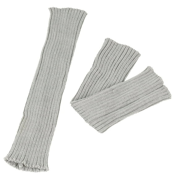 Fgnfyis Winter and Autumn Warm Knitted Leg Warmers for Girls Loose Fashionable Retro Socks for Women Comfortable and Soft Light Gray