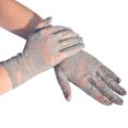 thumbnail image 1 of Fgnfyis Women Black Short Lace Breathable Gloves for Fashionable Riding Sunscreen Wedding Events and Protection Grey, 1 of 2