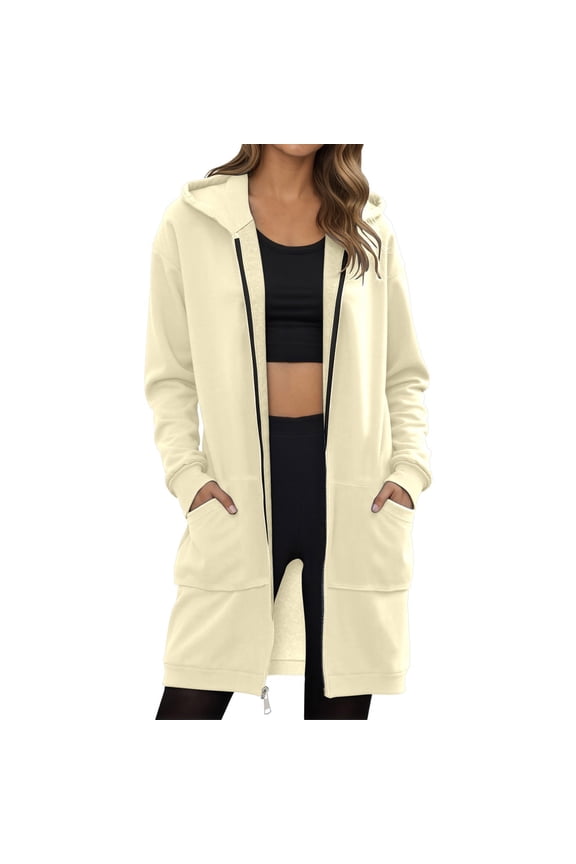 Women Casual High Waist Hooded Sweatpants with Pockets Comfortable for Daily Wear Gym Hiking Winter Fall Beige XL