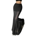 thumbnail image 1 of Fgnfyis Women Fall Trendy Bodycon Pencil Skirt with High Waist Mesh Layering for Street Fashion and Style Skirt Black S, 1 of 9
