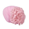 thumbnail image 1 of Fgnfyis Women Floral Headscarf Ruffle Turban Wrap Cap with Decorative Pink One Size, 1 of 2