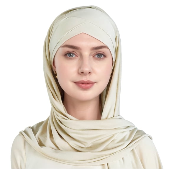 Fgnfyis Women Hat Ruffle Cancer Chemo Turban Wrap Cap Scarf Shawl for Stylish and Comfort in Any Season Beige One Size