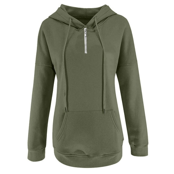 Fgnfyis Women Pullover Hoodie Long Sleeve Casual with Pocket Comfortable for Loungewear Green S