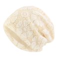 thumbnail image 1 of Fgnfyis Women‘S Foldable Mesh Handmade Floral Lace Chemotherapy Hair Loss Caps, Slouchy Hat - Hats for Women White_001, 1 of 3