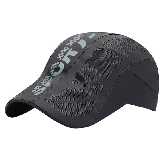 Fgnfyis Women‘S Letter Print Breathable Summer Outdoor Sunscreen Baseball Cap, Adjustable Hat - Hats for Women Grey