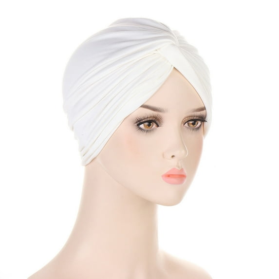Fgnfyis Women‘S Tied Turbans Knot Bonnet Cap, Headwraps Hats for Style - Hats for Women White