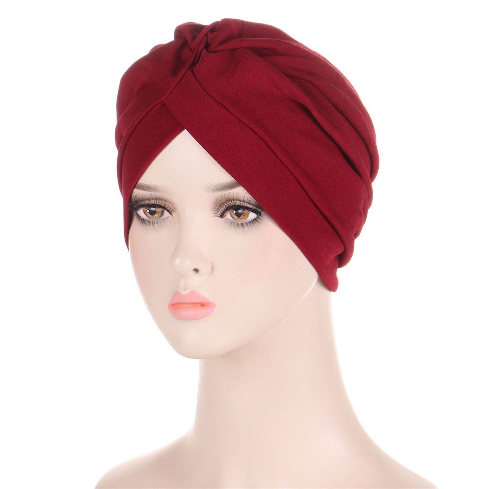 Fgnfyis Womenâ S Turbans Knot Tied Bonnet Cap, Headwraps Hats with ...