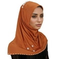 thumbnail image 1 of Fgnfyis Women Solid Color Hijab Fashionable Elastic Headscarf for and Daily Wear Soft and Stretchy Bandanas for Women Orange, 1 of 3