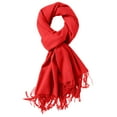 thumbnail image 1 of Fgnfyis Women Solid Color Scarf Imitation Wool Thickened Warm Tassel Shawl Wrap Soft Winter Accessory Red, 1 of 4