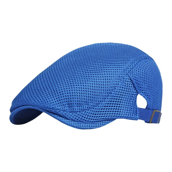 Fgnfyis Women Summer Thin Retro Hollow Mesh Breathable Adjustable Sun Cap Casual Sun Hats for Women Blue