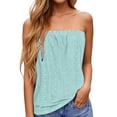 thumbnail image 1 of Fgnfyis Women Tank Tops Casual Stretch Camisole Top Comfortable Relaxed Fit Solid Color Sleeveless Tank Shirt for Everyday Wear Vest Women's Tops Sky Blue L, 1 of 5