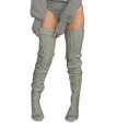 thumbnail image 1 of Fgnfyis Women Thigh High Long Knit Stockings for Women Over Knee Socks Festival Halloween Warm Grey, 1 of 3