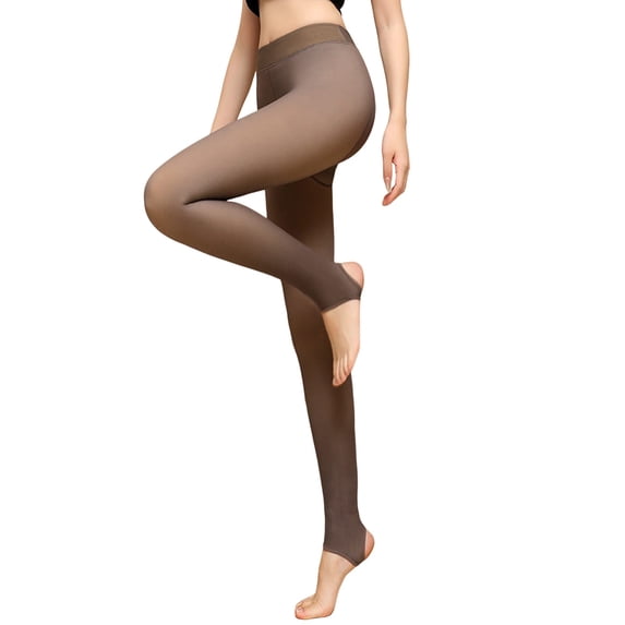 Fgnfyis Women Translucent Warm Pantyhose Lined Pantyhose Thermal Winter Tights Flesh Toned for Outdoor Wear Coffee M220G