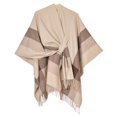 thumbnail image 1 of Fgnfyis Women Warm Shawl Wraps for Women Cape Winter Cardigan Sweaters Open Front Poncho Beige, 1 of 3