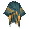 thumbnail image 1 of Fgnfyis Women Warm Shawl Wraps for Women Cape Winter Cardigan Sweaters Open Front Poncho Green, 1 of 3