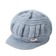 thumbnail image 1 of Fgnfyis Women Winter Warm Knit Hat, Wool Ski Caps with Visor for Cold Weather Protection - Womens Winter Hat Grey, 1 of 9