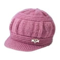 thumbnail image 1 of Fgnfyis Women Winter Warm Knit Hat, Wool Ski Caps with Visor for Cold Weather Protection - Womens Winter Hat Pink, 1 of 9