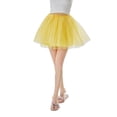 thumbnail image 1 of Fgnfyis Women's Candy Color Multicolor Skirt Support Half Body Puff Petticoat Colorful Small Short Skirt for Layering Yellow B, 1 of 3