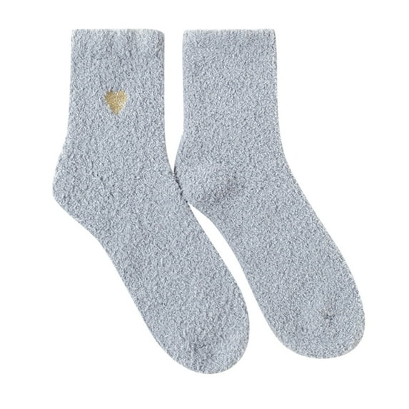 Fgnfyis Women's Casual Print Pattern Socks Soft Warm Comfortable Winter Ankle Footwear Two Pair Pack Grey One Size