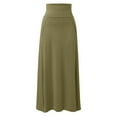 thumbnail image 1 of Fgnfyis Women's Double Split Maxi Long Skirt Ladies Basic Design with Two Side Slits for a Flowy Effect Green L, 1 of 4