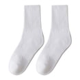 thumbnail image 1 of Fgnfyis Womens Fall Winter Thickened Warm Loop Mid Tube Socks for Women with Long Tube Socks White, 1 of 4