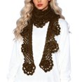 thumbnail image 1 of HJYCHN Women's Fashion Scarves Elegant Hand Floral Scarf Long Knitted Neck Warmer Soft Warm Decorative Scarfs for Women Coffee One Size, 1 of 3