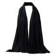 thumbnail image 1 of HJYCHN Women's Fashion Scarves Women Solid Color Convenient Long Scarf Fashion Head Cover Scarfs for Women Black One Size, 1 of 3
